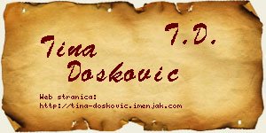 Tina Dosković vizit kartica
